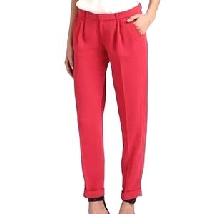 REVOLVE X JOIE hot pink Anderson pleated trouser pants size 4 BARBIE STYLE